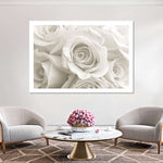 Pure White Roses Wall Art
