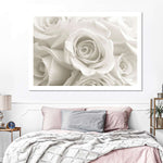 Pure White Roses Wall Art