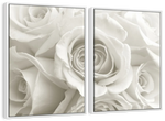 Pure White Roses Wall Art