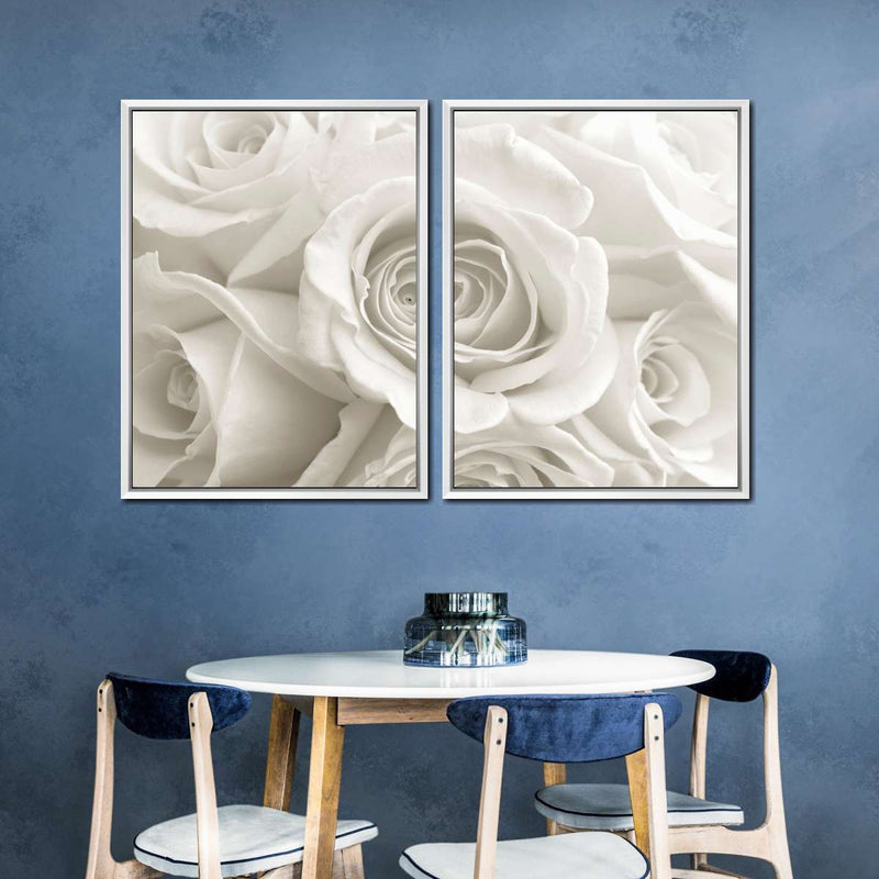 Pure White Roses Wall Art