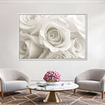 Pure White Roses Wall Art