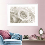 Pure White Roses Wall Art