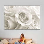 Pure White Roses Wall Art