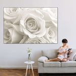 Pure White Roses Wall Art