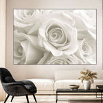 Pure White Roses Wall Art