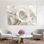 Pure White Roses Wall Art