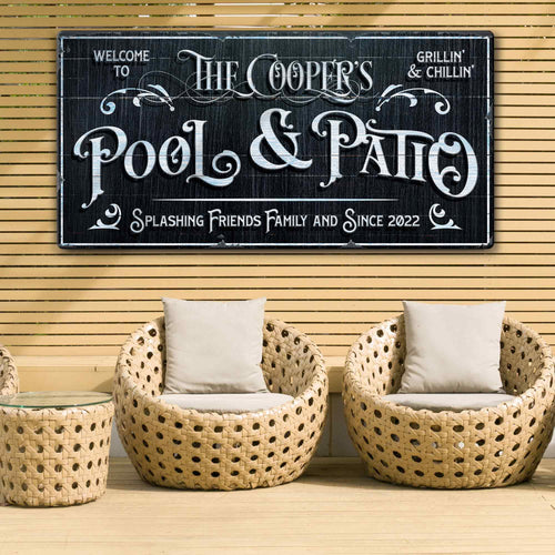 Personalized Pool & Patio Sign IV