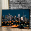 City Skyline Night View Canvas Wall Art