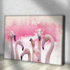 Pink Flamingo Watercolor Painting Canvas Wall Art