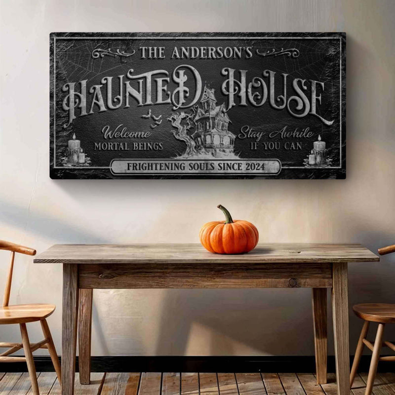 Personalized Haunted House Sign