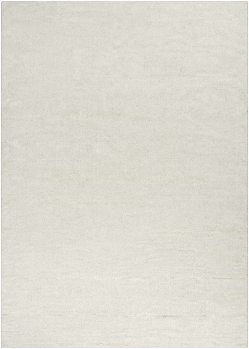 Brockton Solid Wool Light Beige Area Rug