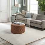 Brockton Solid Wool Light Beige Area Rug