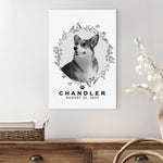 Pet Memorial Portrait Monochrome Sign
