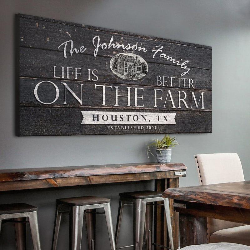 Life Is Better On The Farm Sign