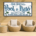 Personalized Pool Bar Sign II