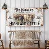 Personalized Highland Cattle Sign III