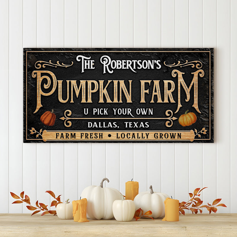 Personalized Pumpkin Farm Halloween Sign