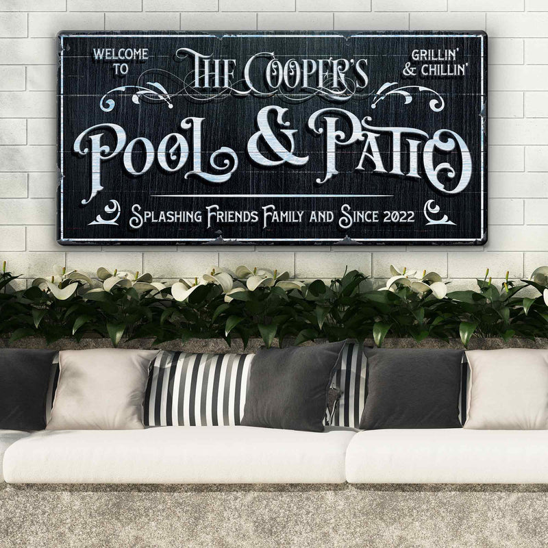Personalized Pool & Patio Sign IV