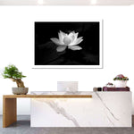 Lotus Flower Monochrome Wall Art