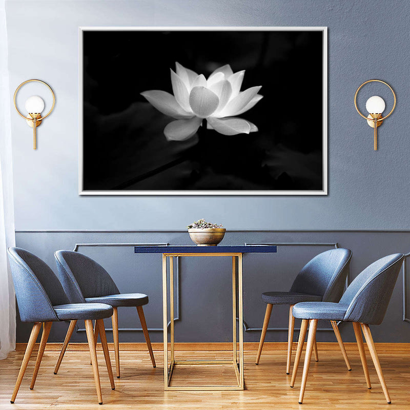 Lotus Flower Monochrome Wall Art