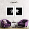Lotus Flower Monochrome Wall Art