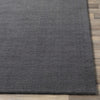 Brockton Solid Wool Charcoal Area Rug