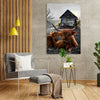 Highland Cow Farmhouse Canvas Wall Art