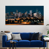 City Skyline Night View Canvas Wall Art