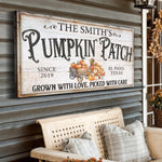 Personalized Pumpkin Patch Sign VII