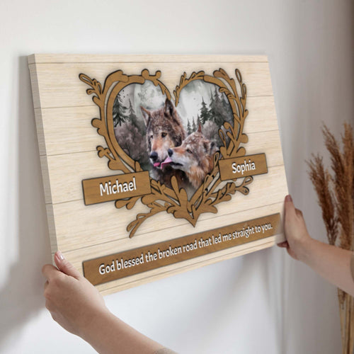 Couple Wolves Sign II