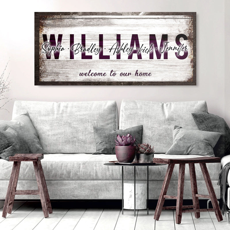 Family Welcome Sign