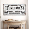 Personalized Hereford Cattle Sign