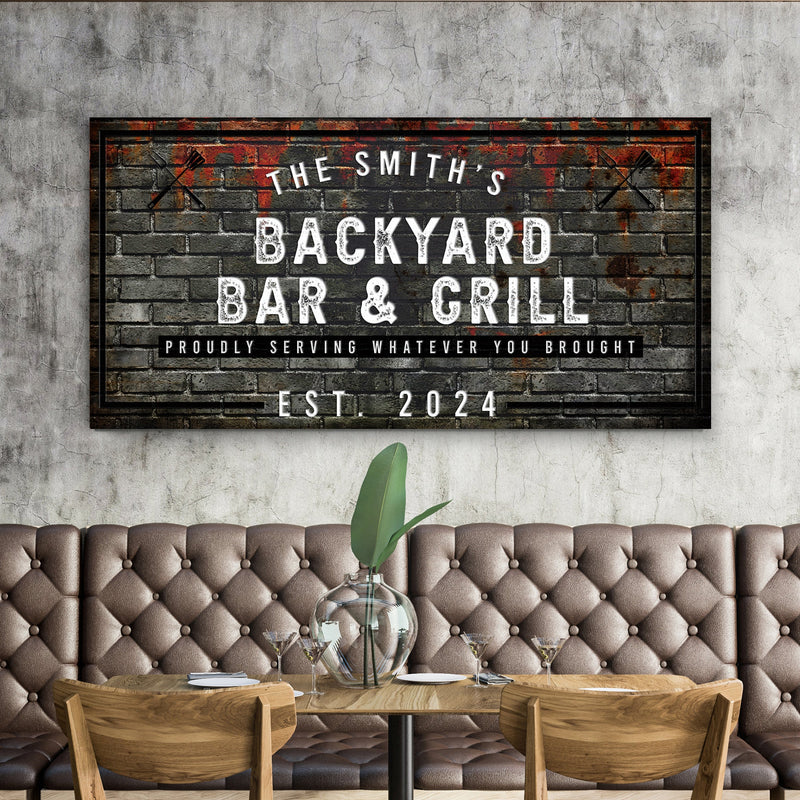 Backyard Bar & Grill Sign XXI