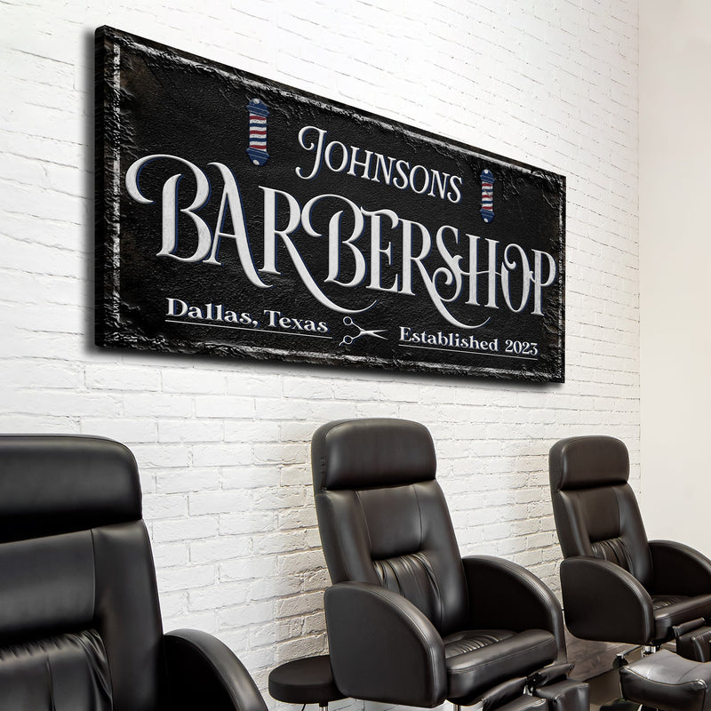 Personalized Barbershop Sign II