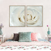 White Rose Close Up Wall Art