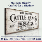 Branded Cattle Ranch Sign