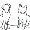 One Line Dog And Cat Wall Art