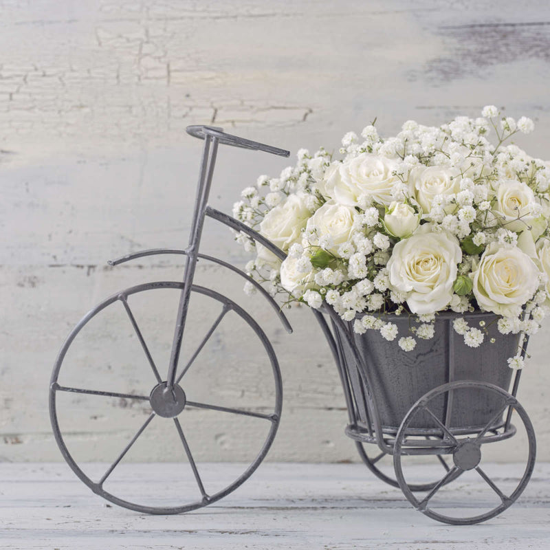 White Rose Bouquet Wall Art