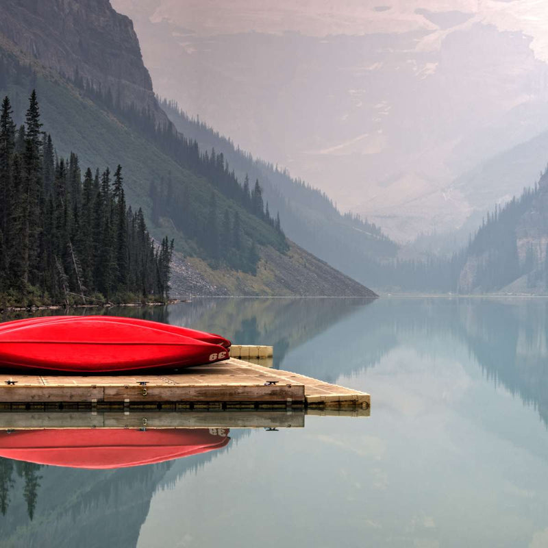 Mountain Lake Kayak Wall Art