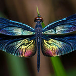 Prismatic Dragonfly Wall Art