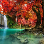 Red Waterfall Wall Art