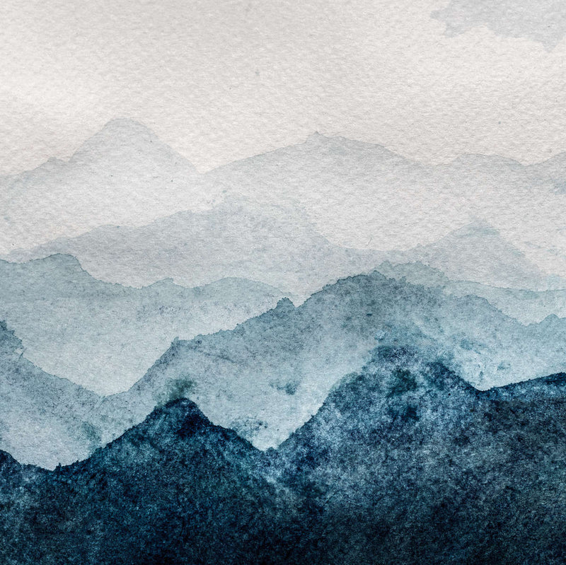 Japanese Mountain Landscape Abstract Wall Art