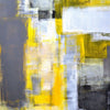 Yellow On Gray Abstract Wall Art