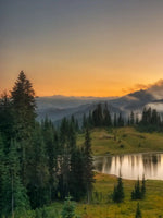 Majestic Sunset At Mount Rainer Wall Art