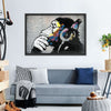 Monkey Wearing Headphones Wall Art