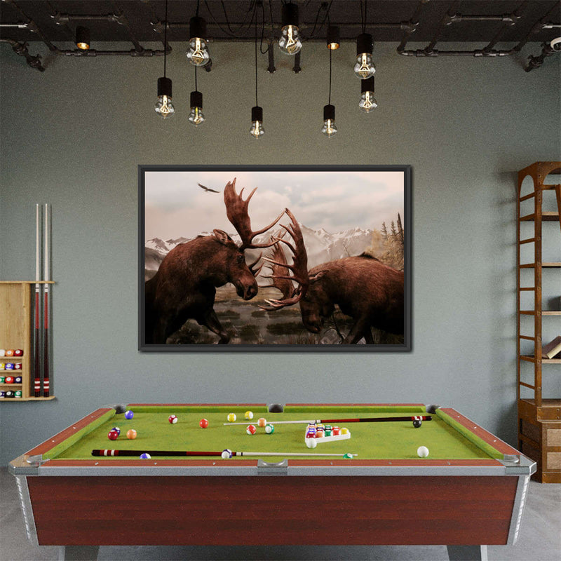 Moose Battle Wall Art
