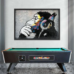 Monkey Wearing Headphones Wall Art