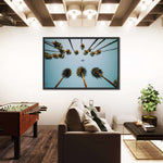 Plane Below Palm Trees Wall Art