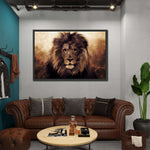 Grunge Lion Head Wall Art