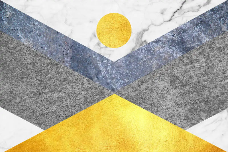 Marble Textured Geometric Wall Art